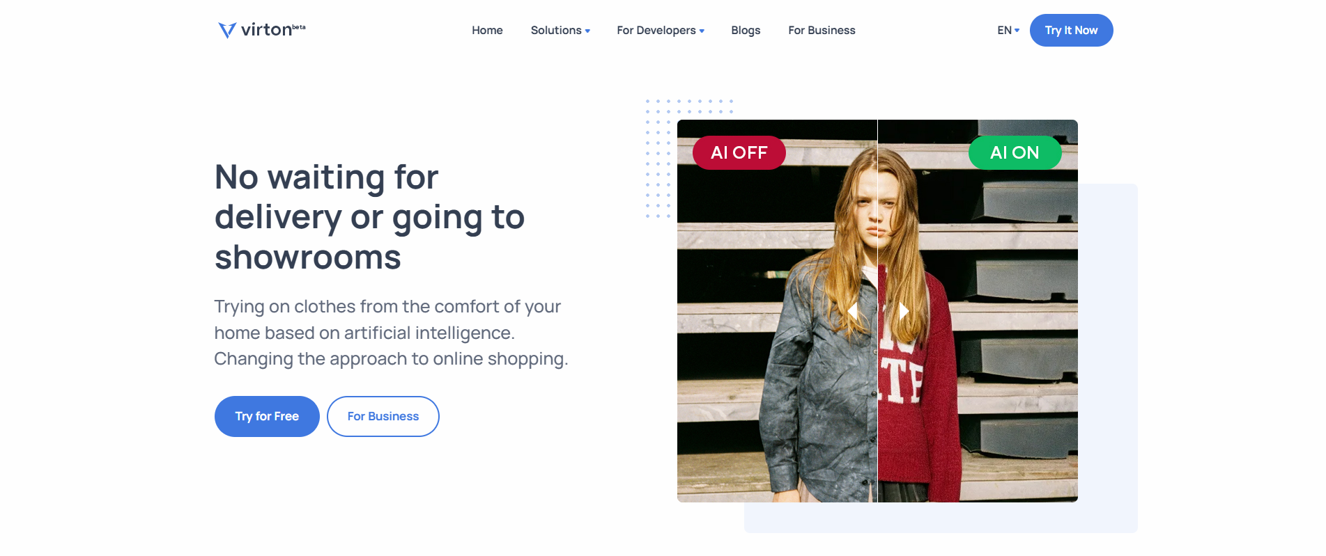 Virton Website - Virtual Fitting Rooms powered by AI