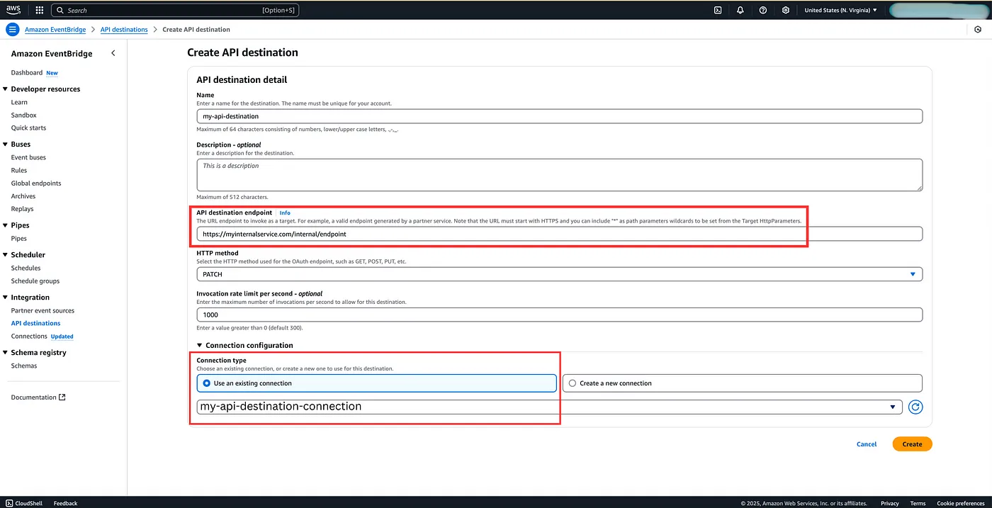 Configuring API Destination
