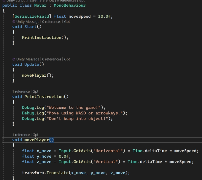 Unity Learning Blog #1