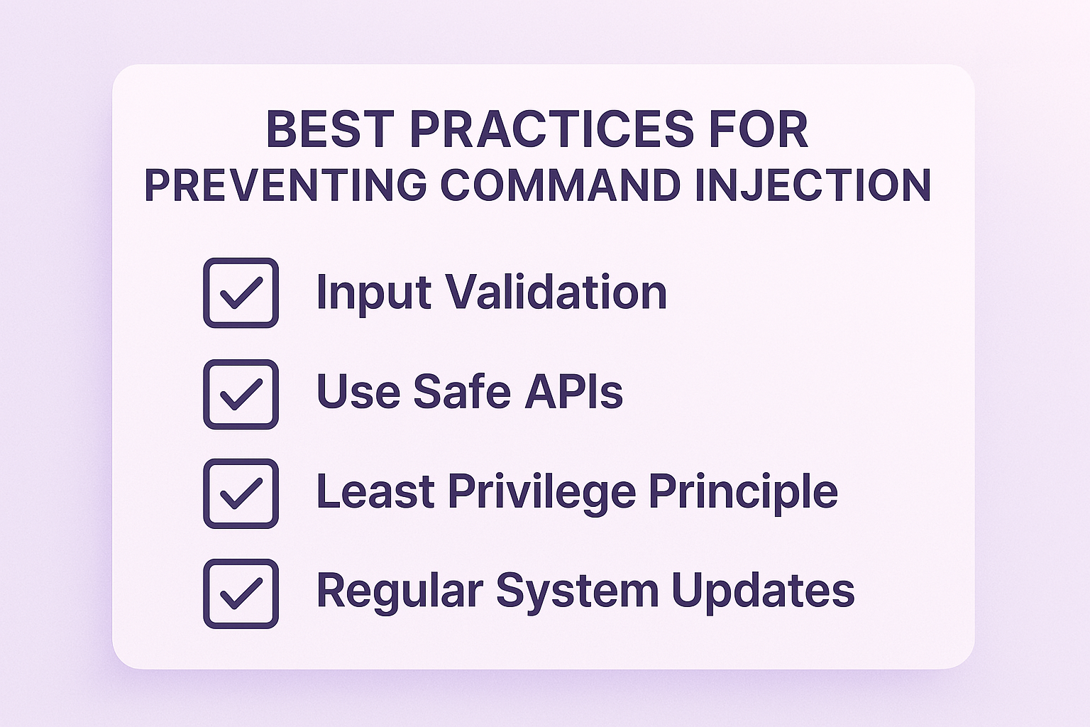 Preventing Command Injection