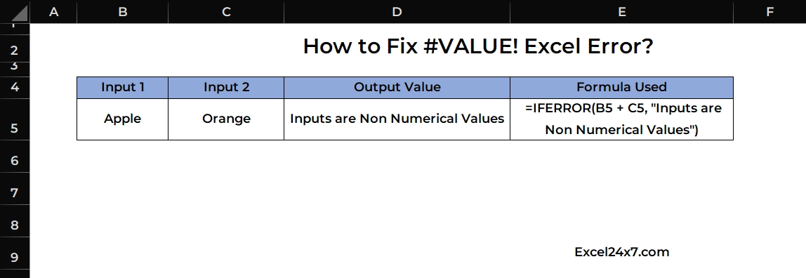 Updated formula used to hide the #VALUE! error.