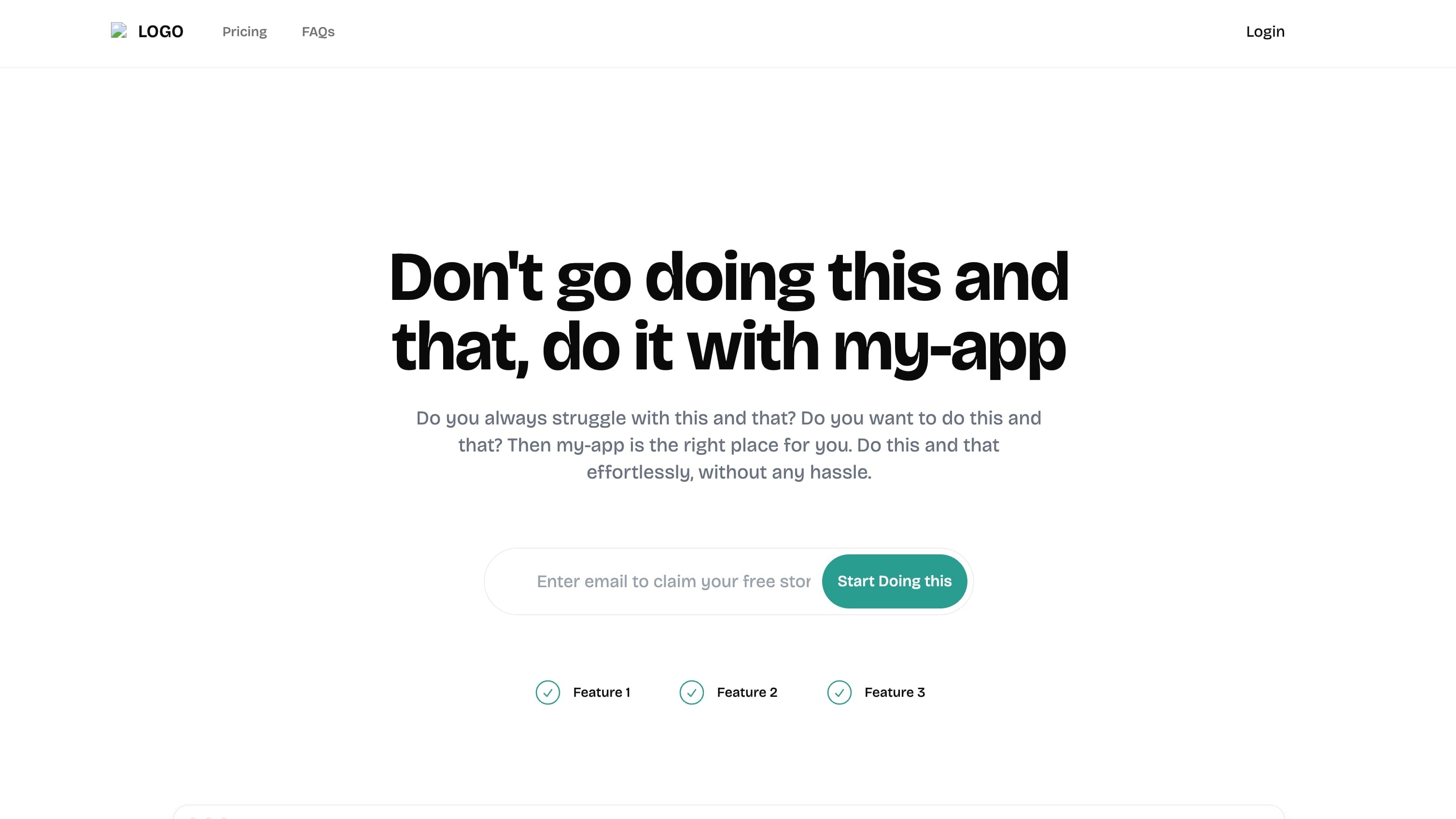 Landing page