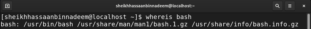 whereis command in linux