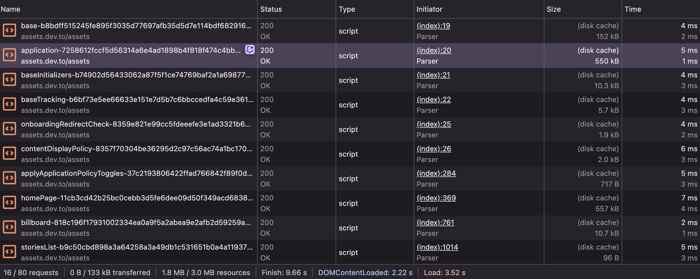 DevTools(Network/JS)