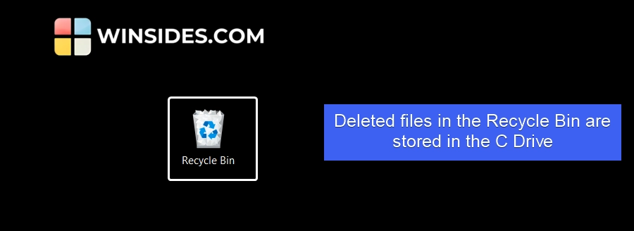 Deleted Files in Recycle Bin are stored in the C Drive