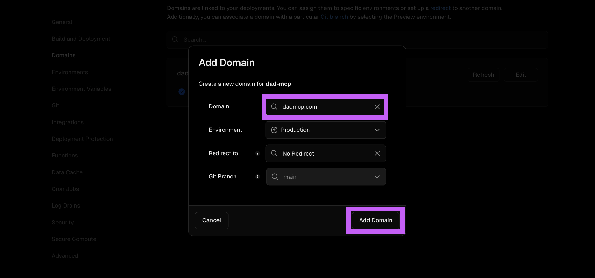 Add Your Domain