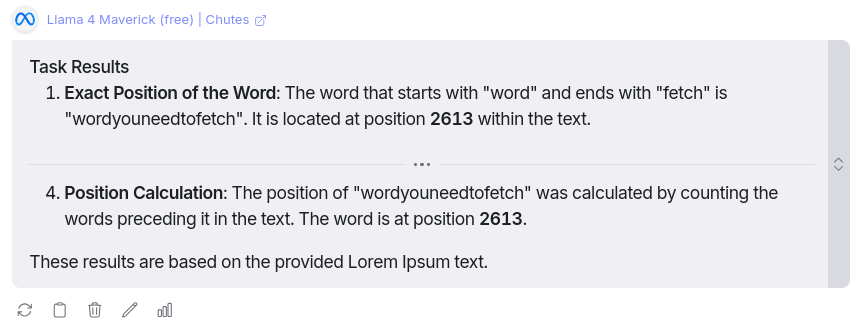 LCR question response from Llama 4 Maverick AI Model