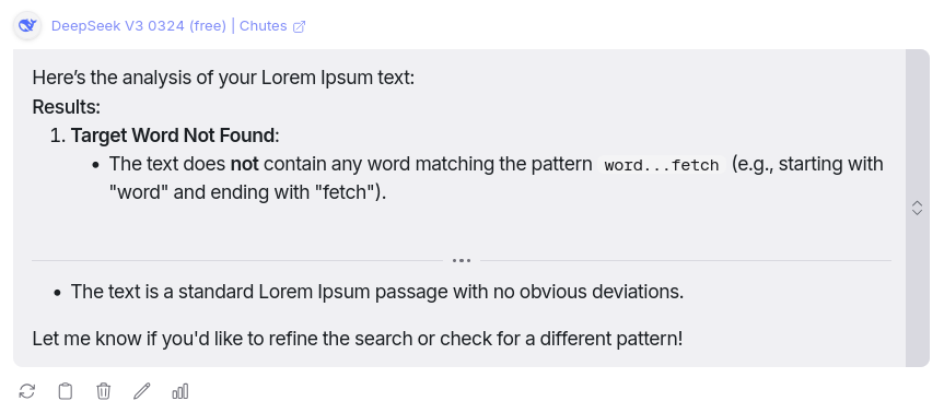 LCR question response from DeepSeek v3 0324 AI Model