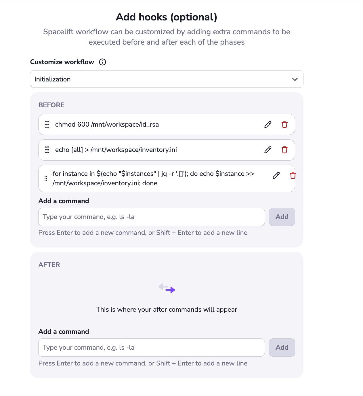 ansible with terraform add hooks