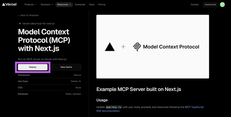 Deploy MCP to Vercel and use it with Cursor