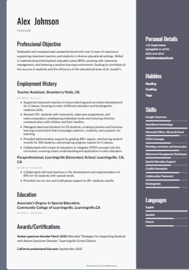 Teacher Assistant Resume Examples & Templates for 2025