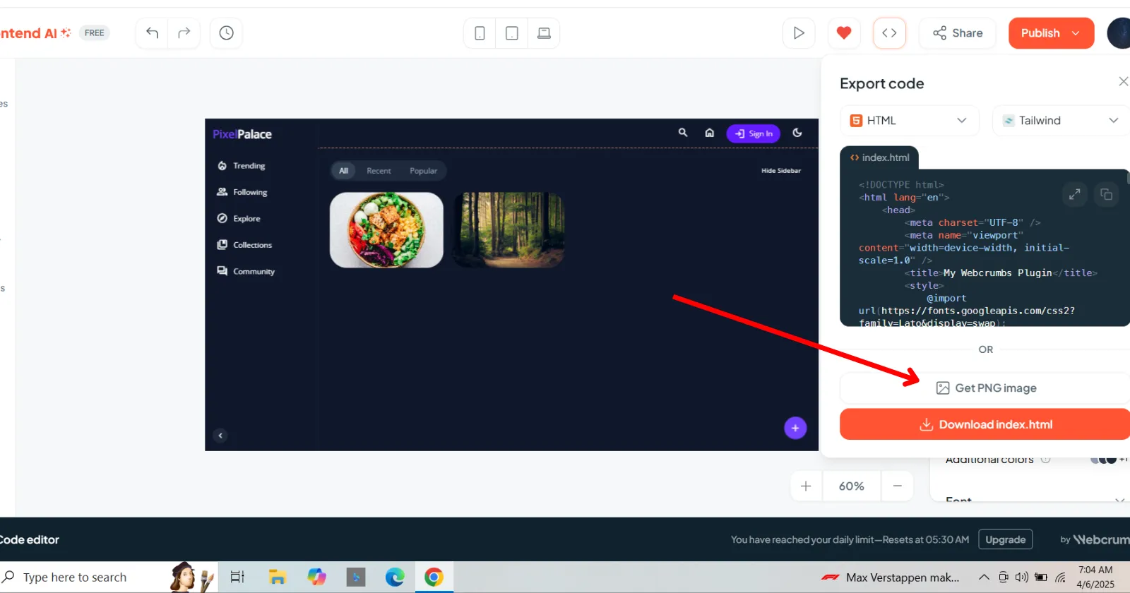 layout as png