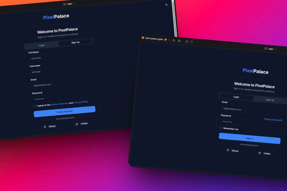 auth screens
