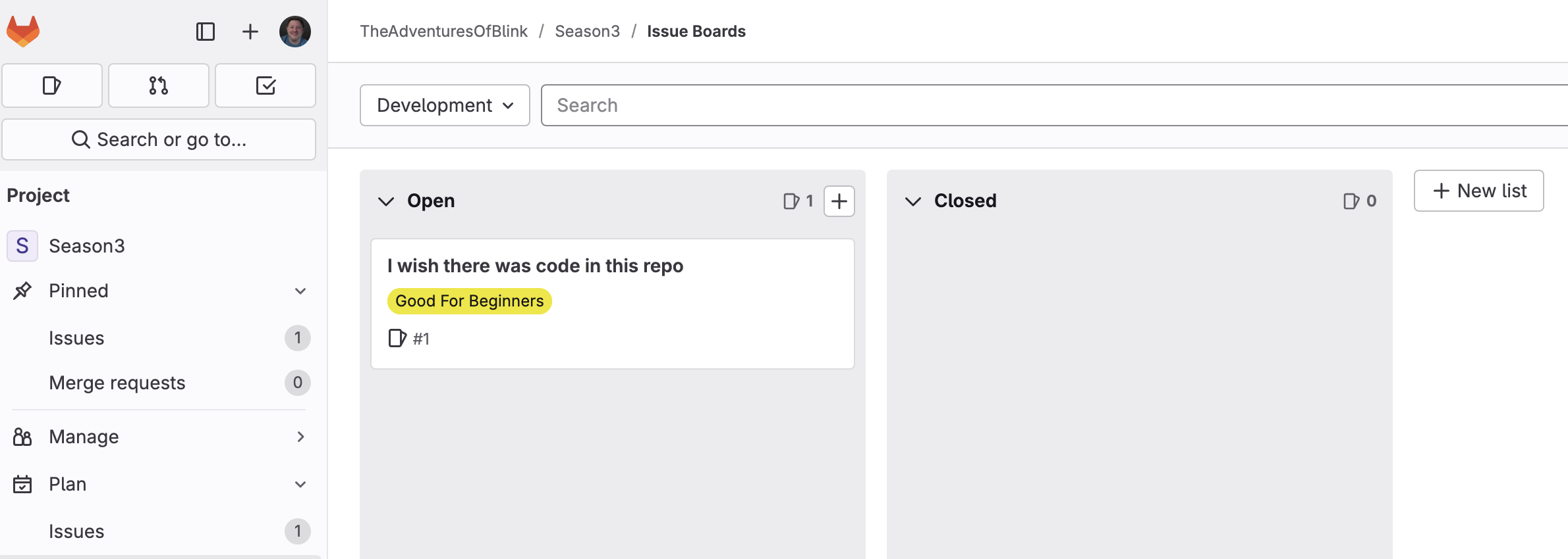 A GitLab Issue Board