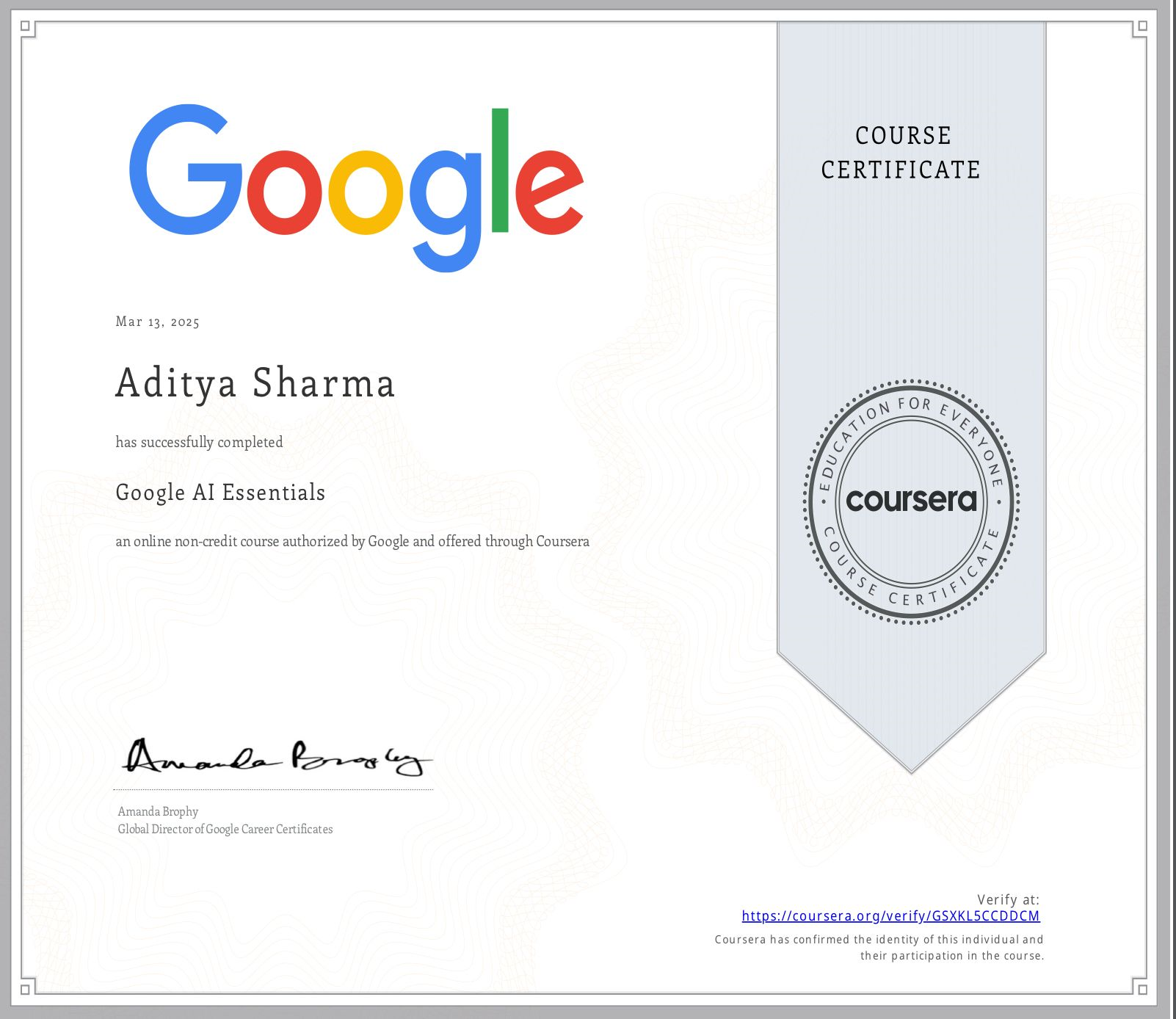 certificate