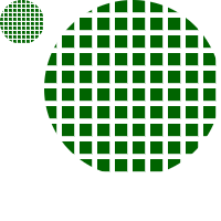 pattern in two circles