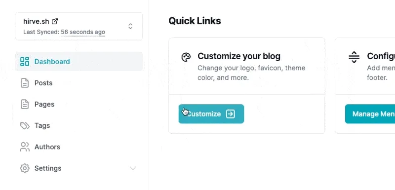 On-demand sync functionality