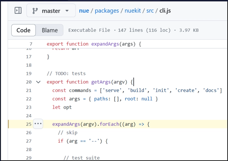 expandArgs(args) in Nue.js source code.