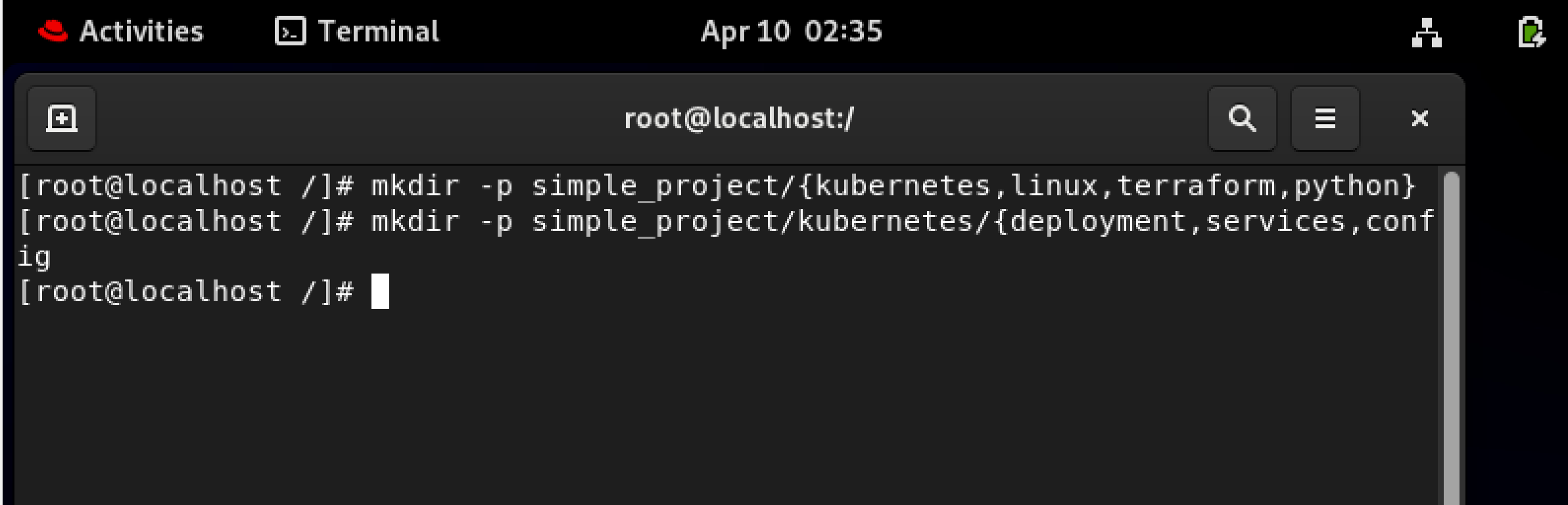 project structure