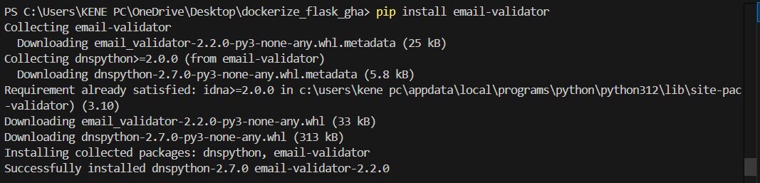 Install email validator