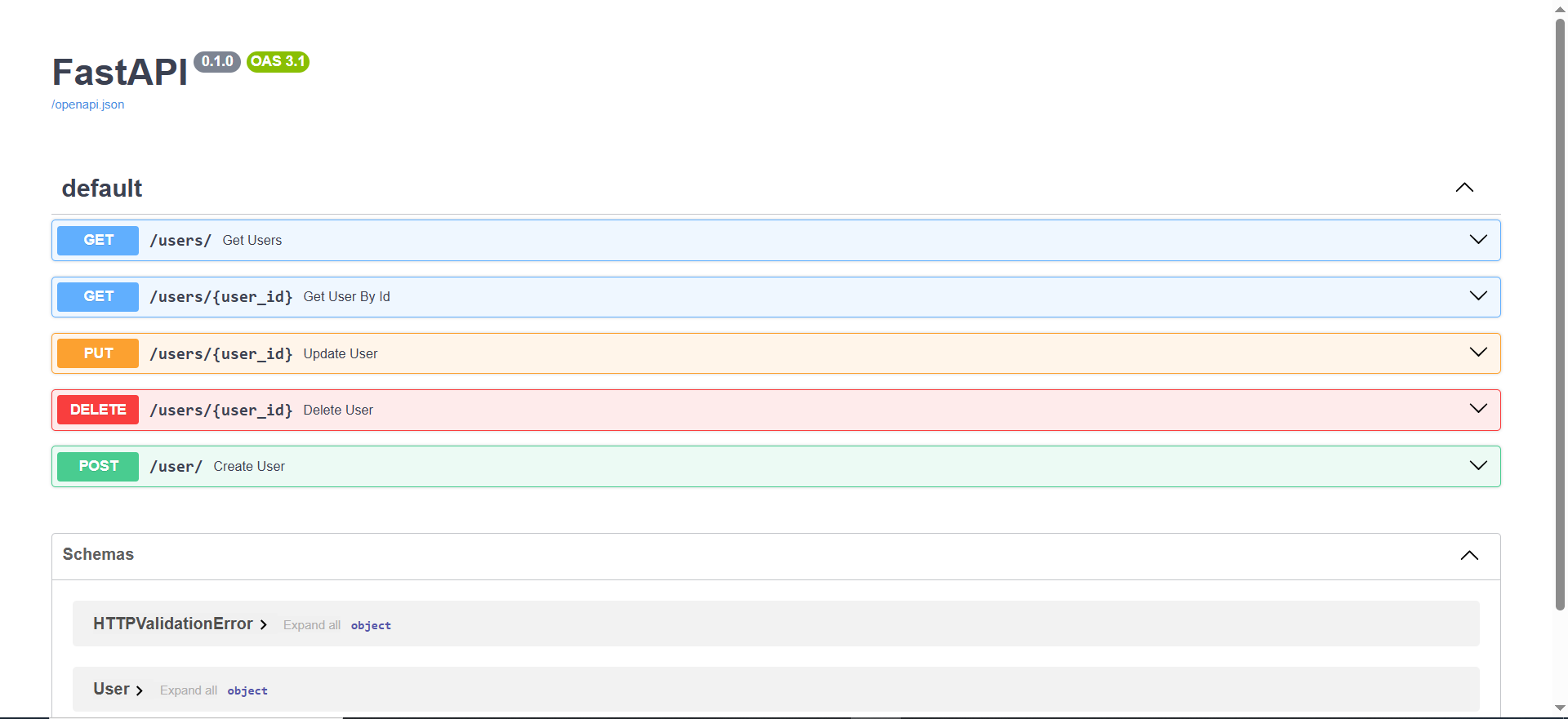 Access via swagger UI