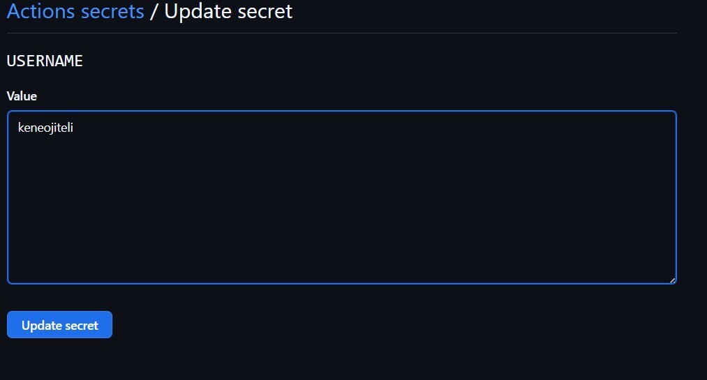 update username