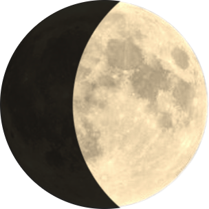 waxing gibbous, 58% illuminated