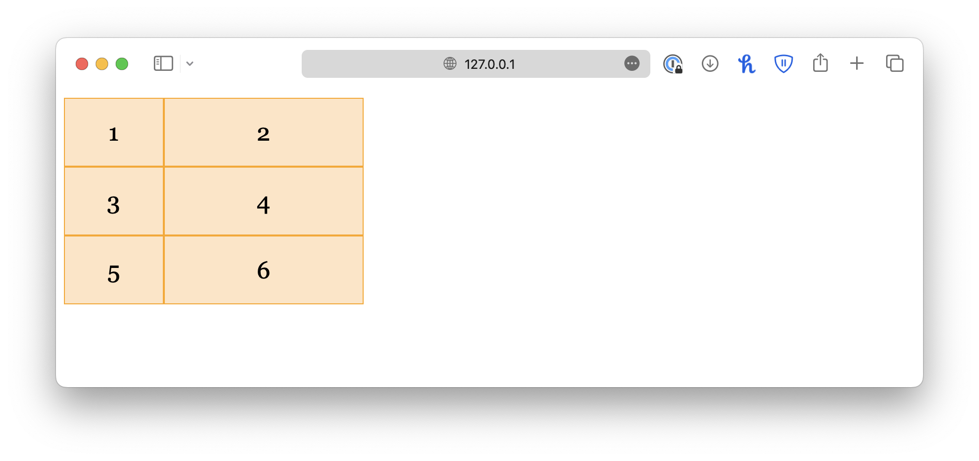 grid with two columns