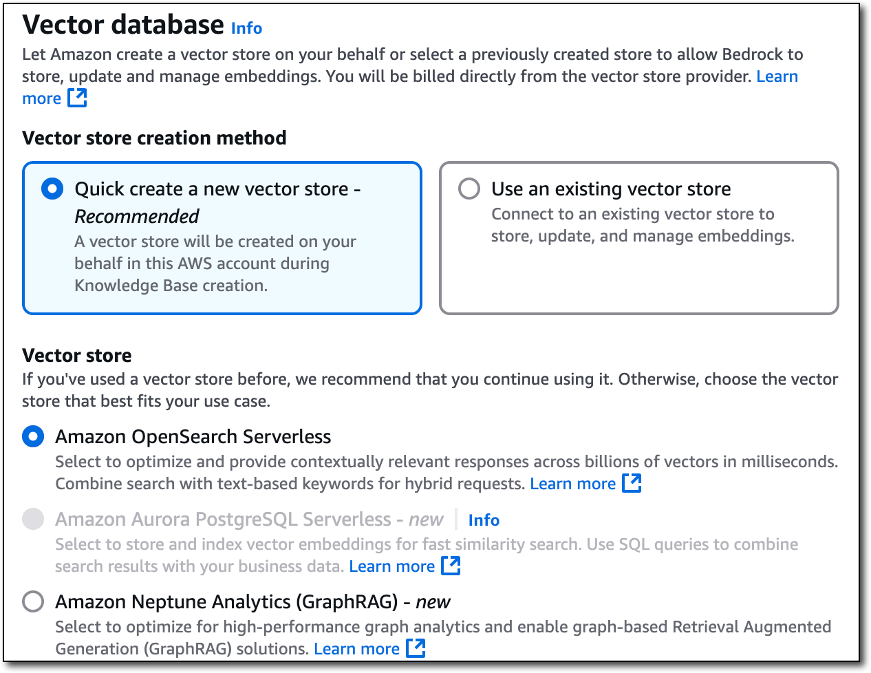 Vector database