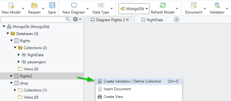 Create a Collection with DbSchema