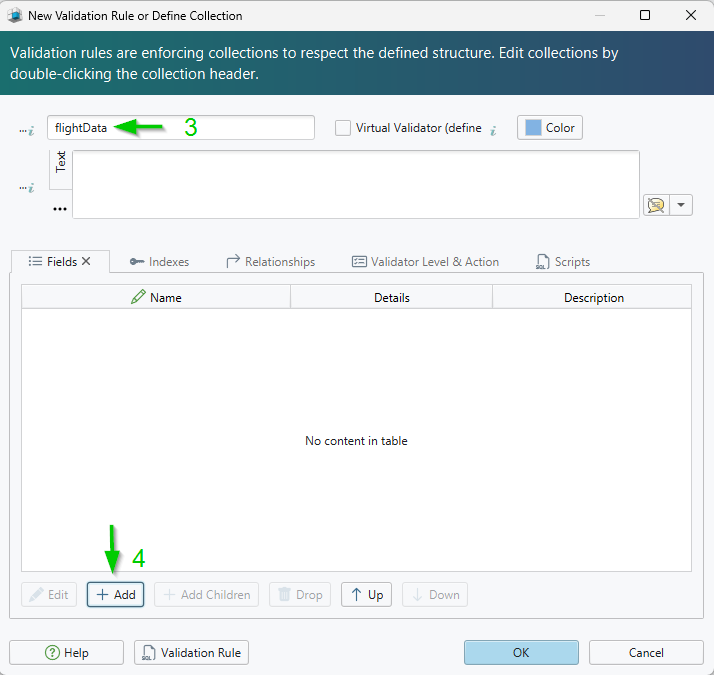 Create a Collection with DbSchema