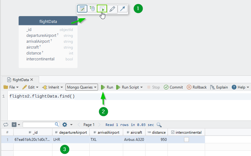 Retrieve Data from a Collection with DbSchema