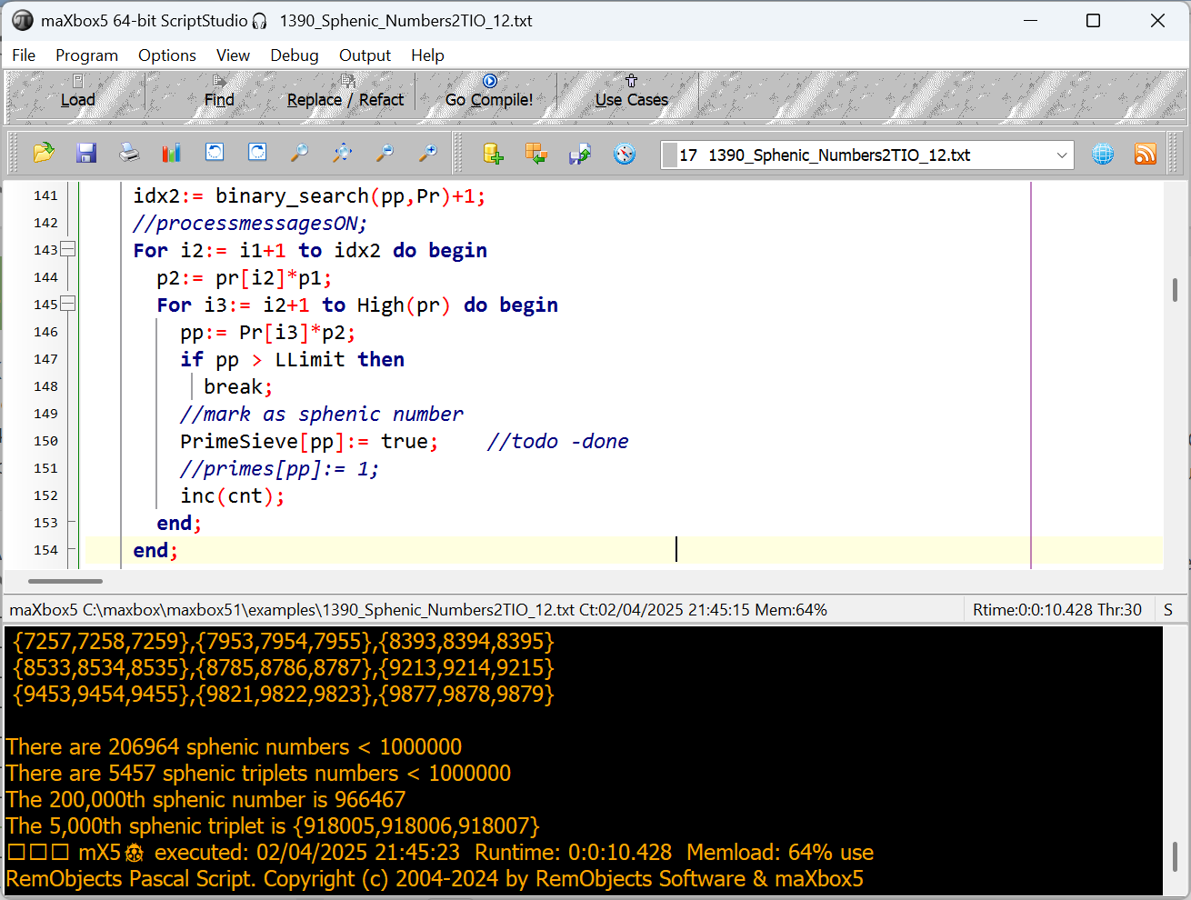Script Code Baseline