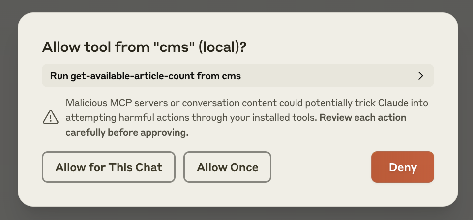 Ask to use the tool