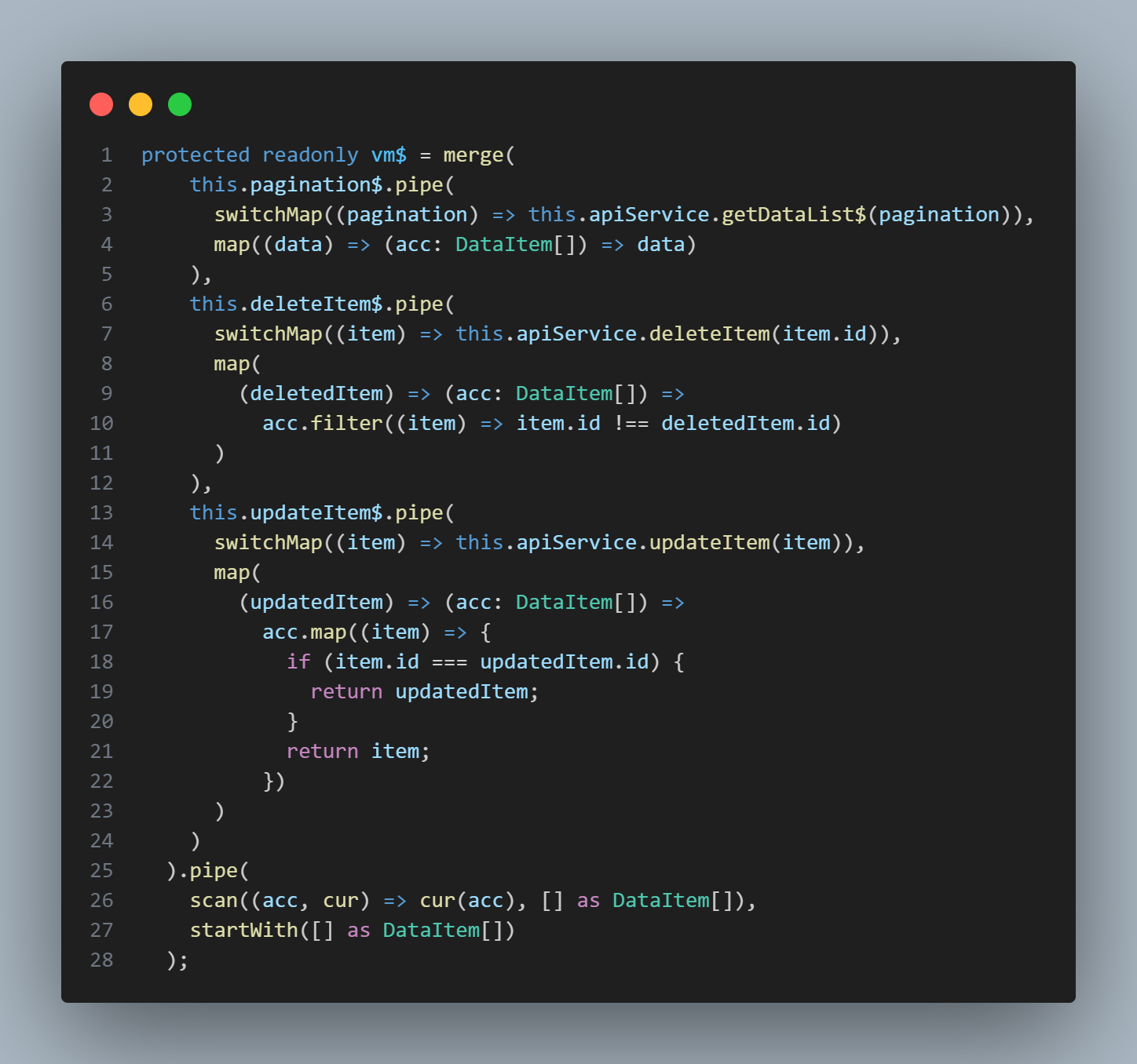 Declarative server-state management pattern