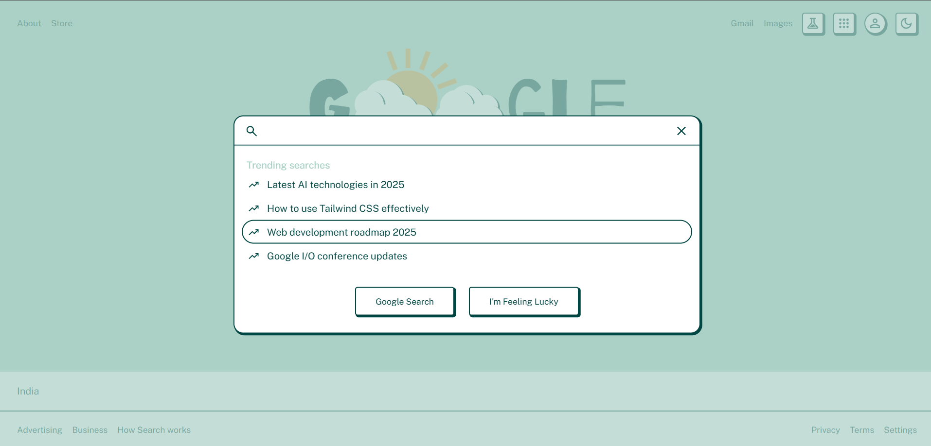 Light Mode Popup Model