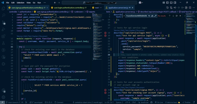 Debugging and unit tests