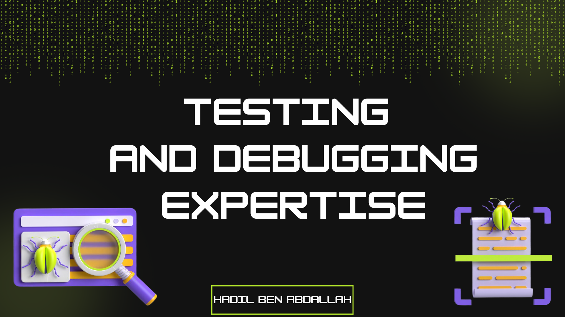 Testing and Debugging Expertise