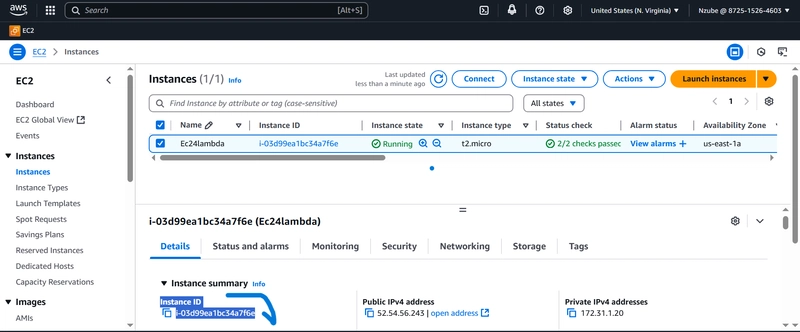 Automating EC2 Shutdown with Lambda, EventBridge & SNS –