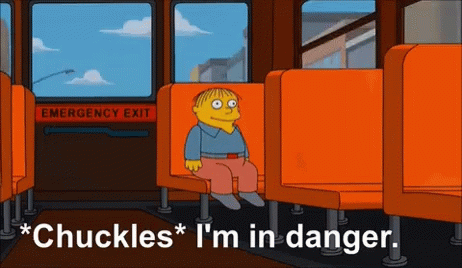 I'm in danger Simpsons gif