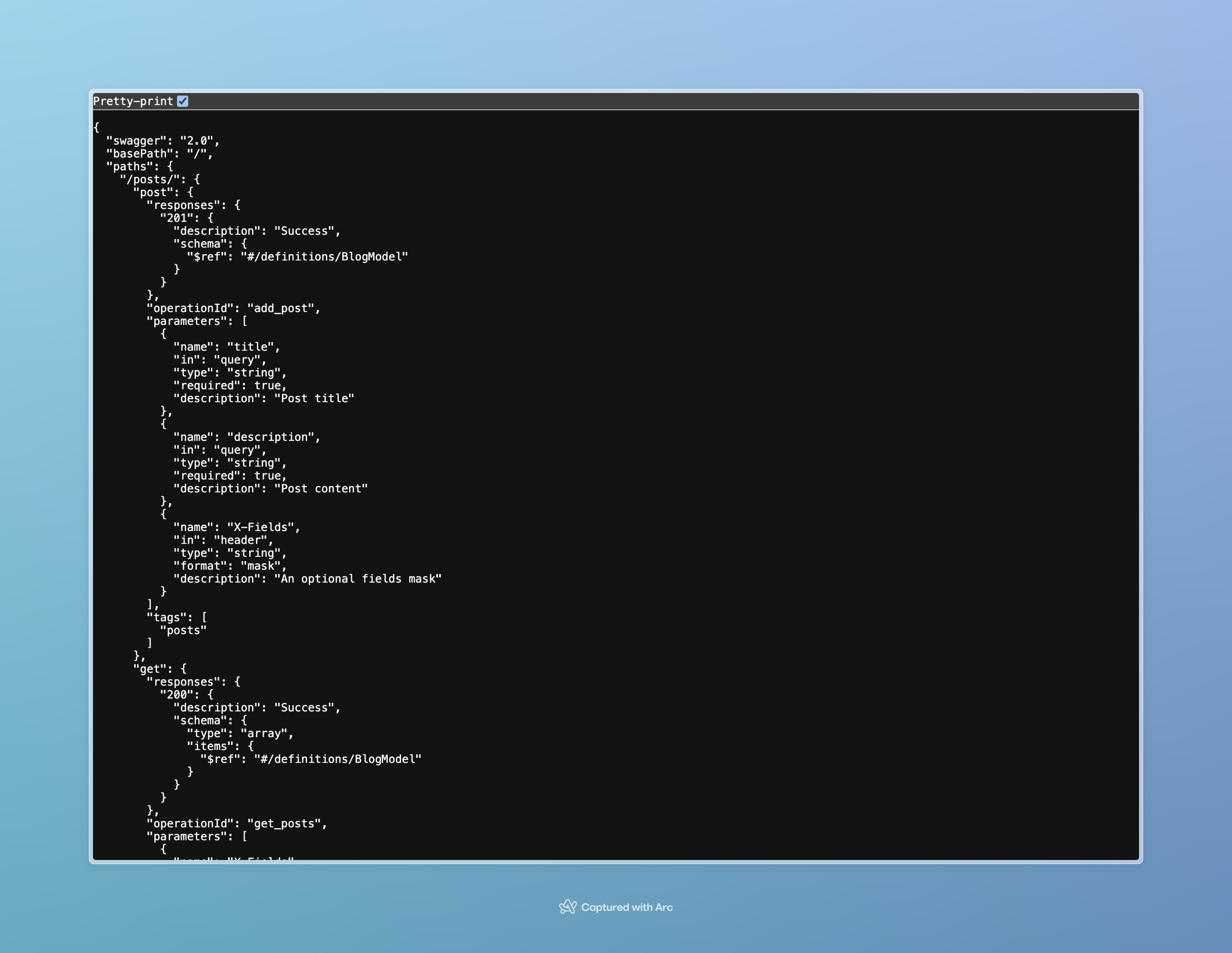 Getting the raw OpenAPI