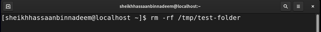 Linux rm -rf command