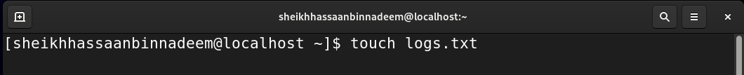 Linux touch command