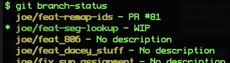 Taming local git branches