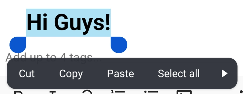 Text selector