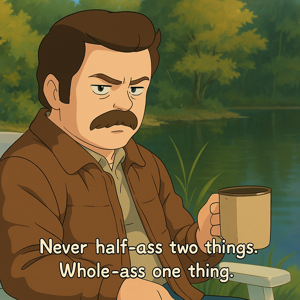 Never half-ass two things
