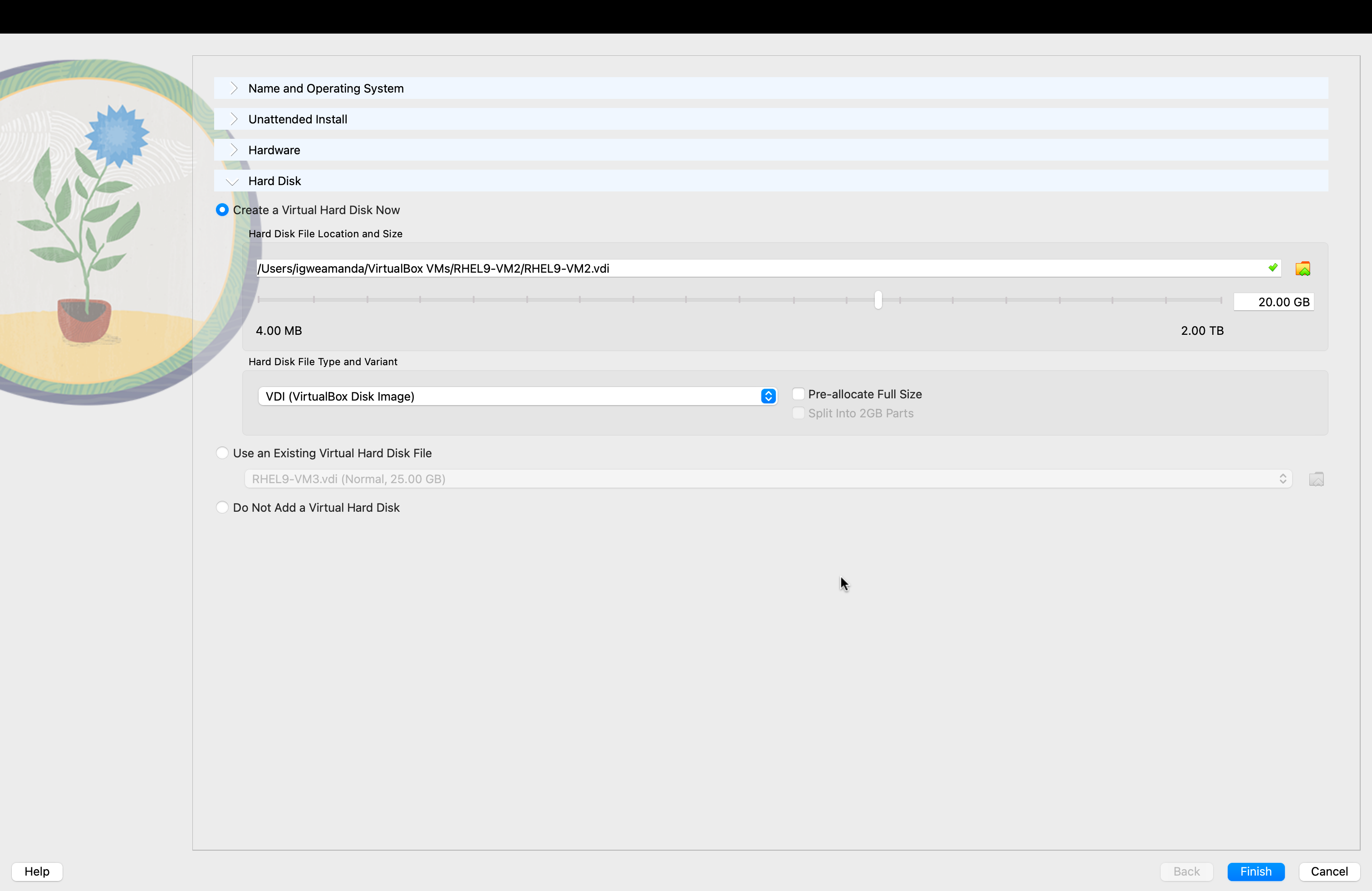 VM setup