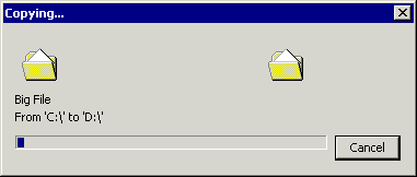 Image of an old windows copying files from C: to D:
