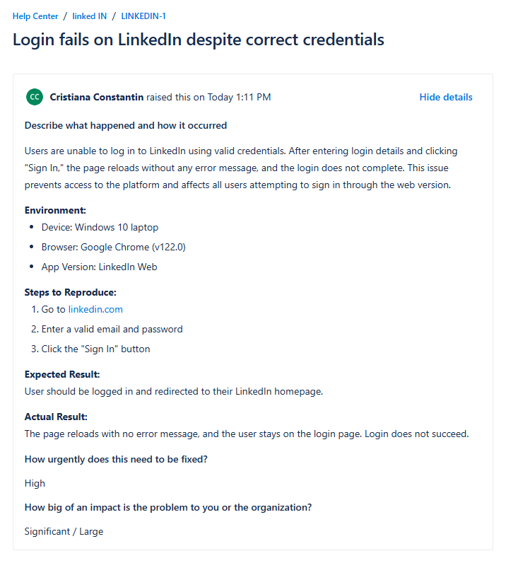 How to write a bug report