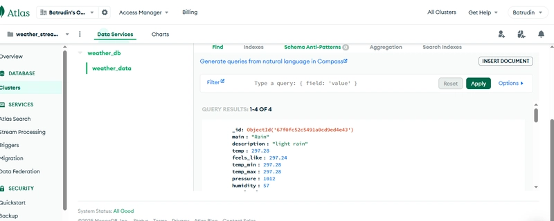 A Step-by-Step Guide to Streaming Live Weather Data Using Apache Kafka and Mongodb